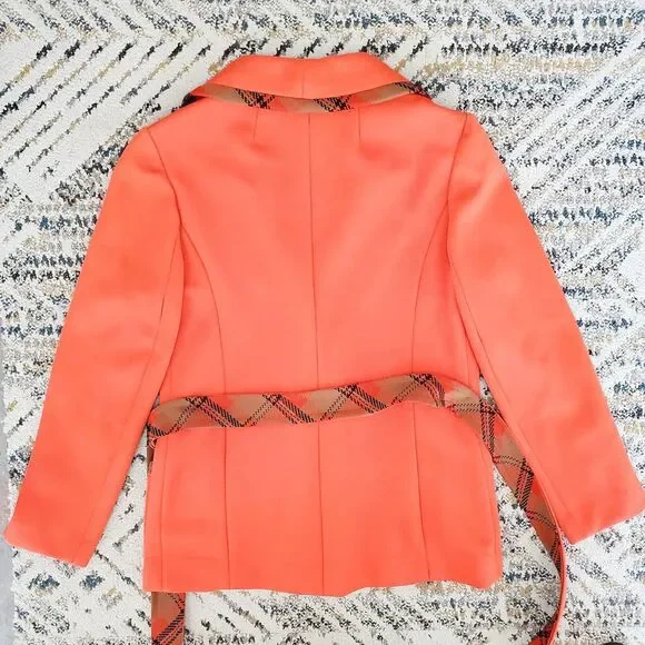 Phyllis De Trano Vintage Orange Blazer Jacket 1960's 70's Retro Womens Clothing - Picture 2 of 13